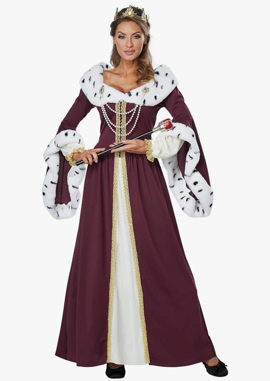 NEW! Royal Storybook Queen Medieval Sz XL Halloween Costume Christmas Mrs Claus